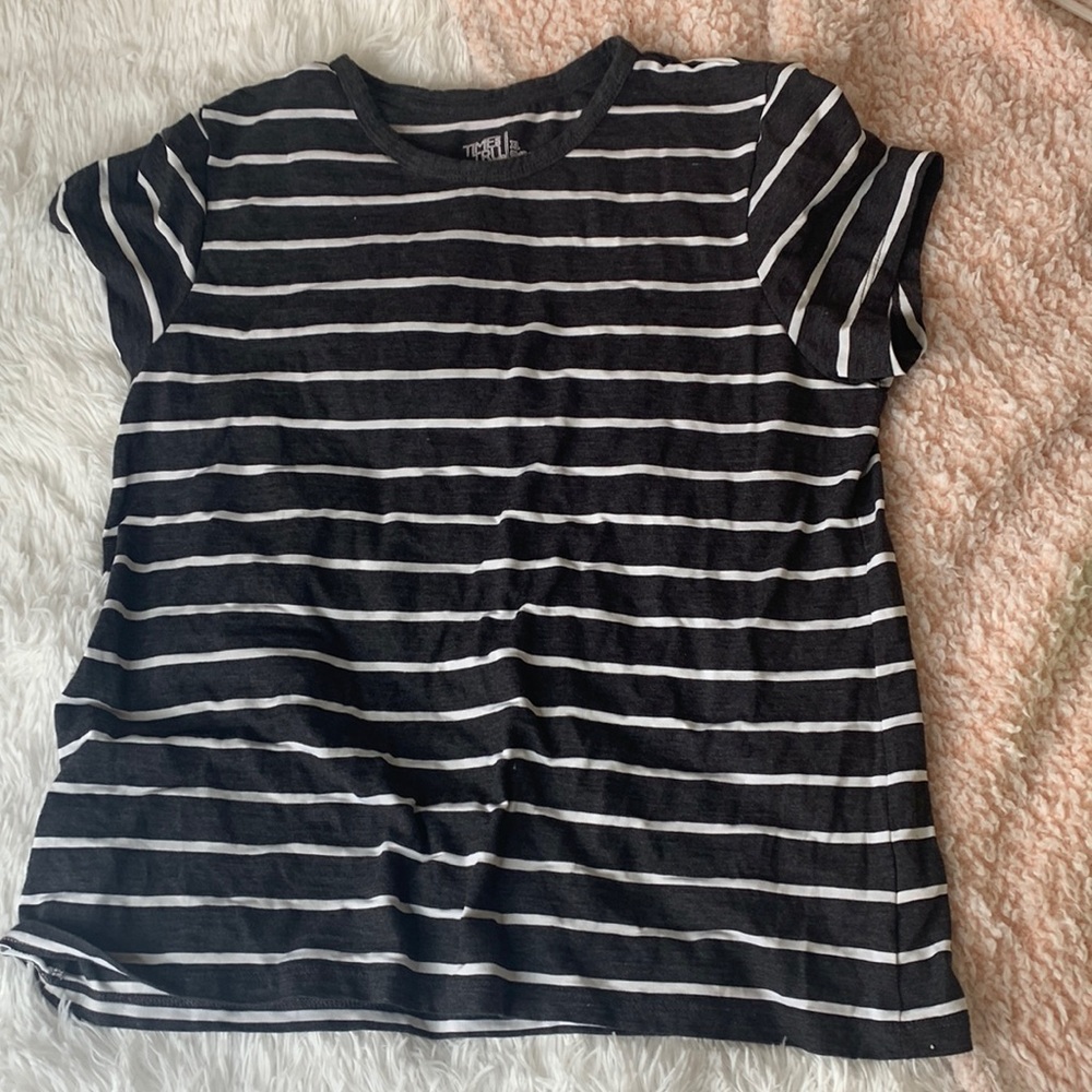 This Is a Time and Tru black tee striped
